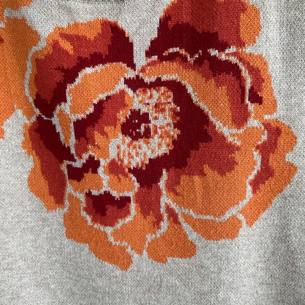 Cynthia Rowley Crewneck Floral Sweater Size L - Picture 4 of 7